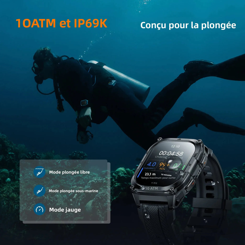 Montre KOSPET TANK M4 GPS cartes hors ligne – CLEVI Paris