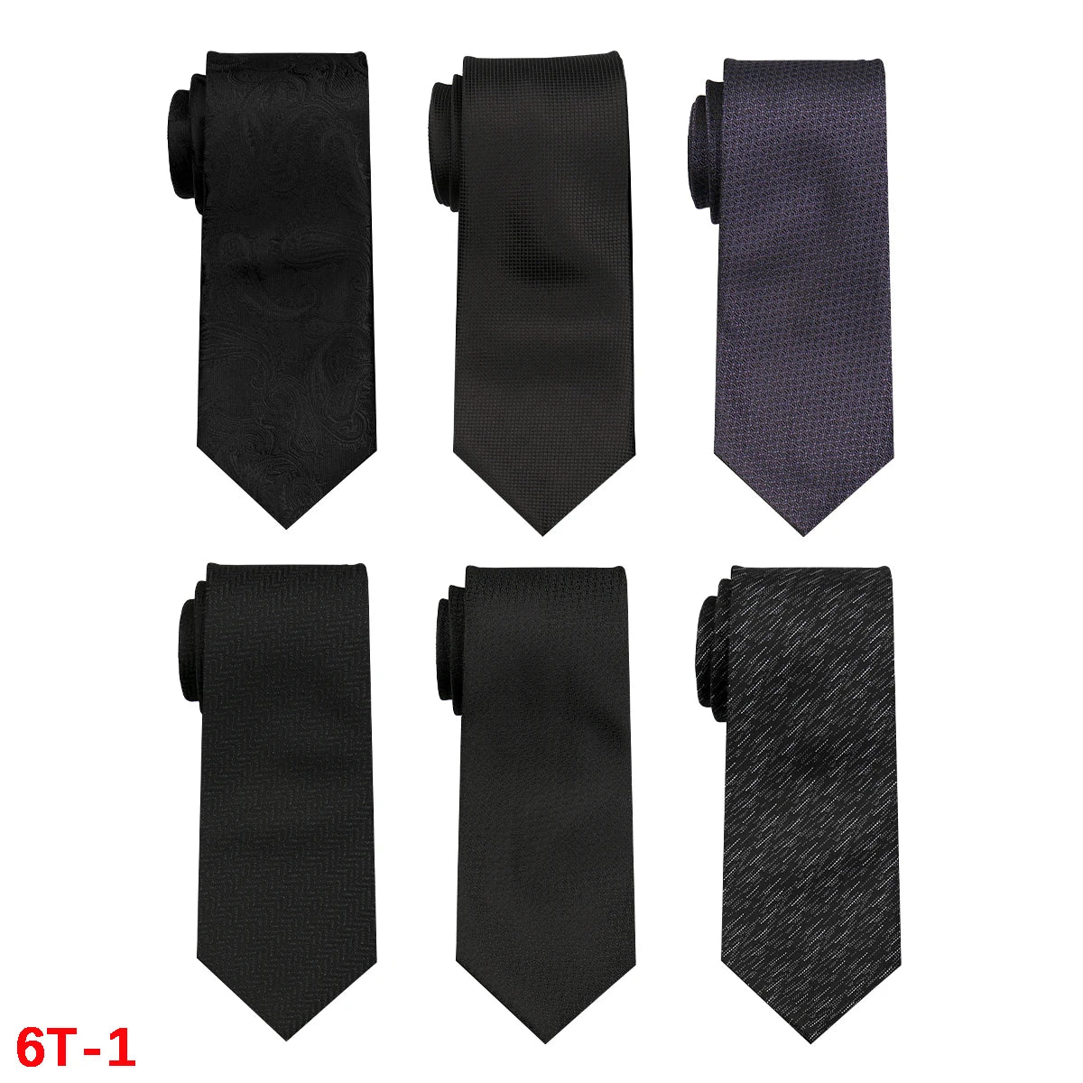 Lot de 6 cravates homme jacquard – CLEVI Paris