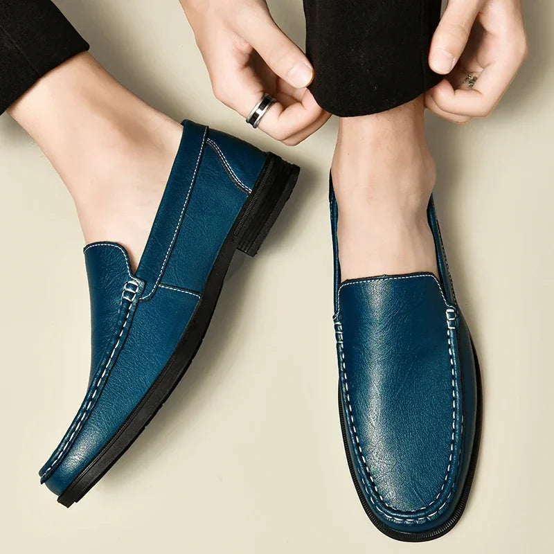 Mocassins Cuir Slip-On Homme Élégants – CLEVI Paris
