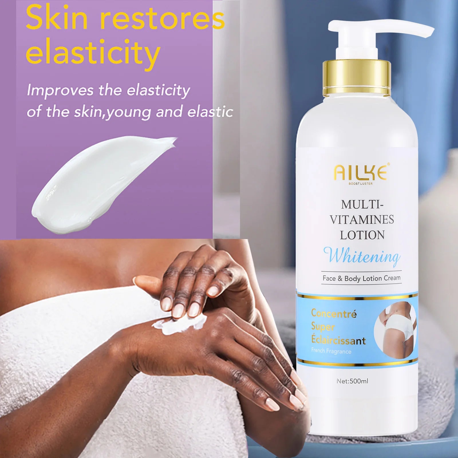 Gamme Multi-Vitamines Éclaircissante AILKE – Lotion, Sérum, Crème & Savon Papaye Anti-Taches – CLEVI Paris