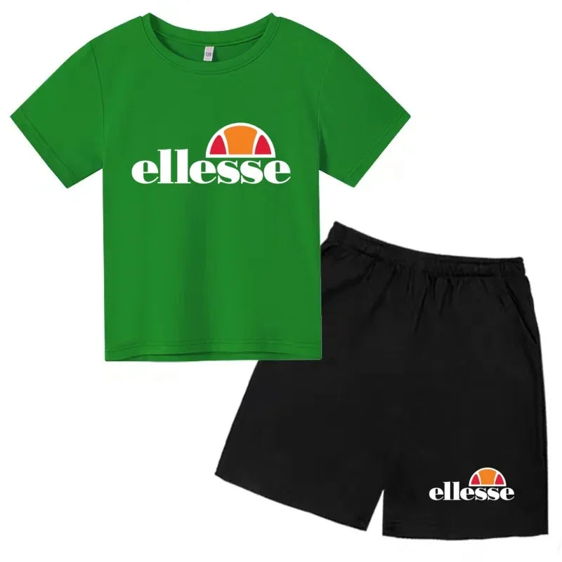 Ensemble enfant imprimé T-shirt et short – CLEVI Paris