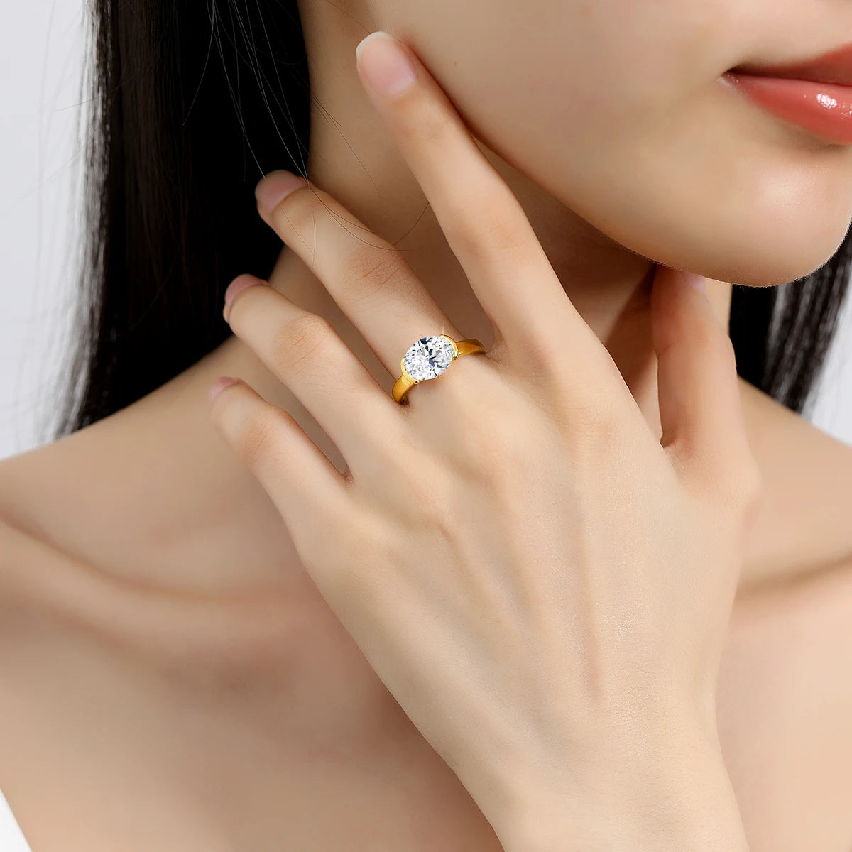 Bague Femme Moissanite 2/3 Carats 14K ou 925 – CLEVI Paris