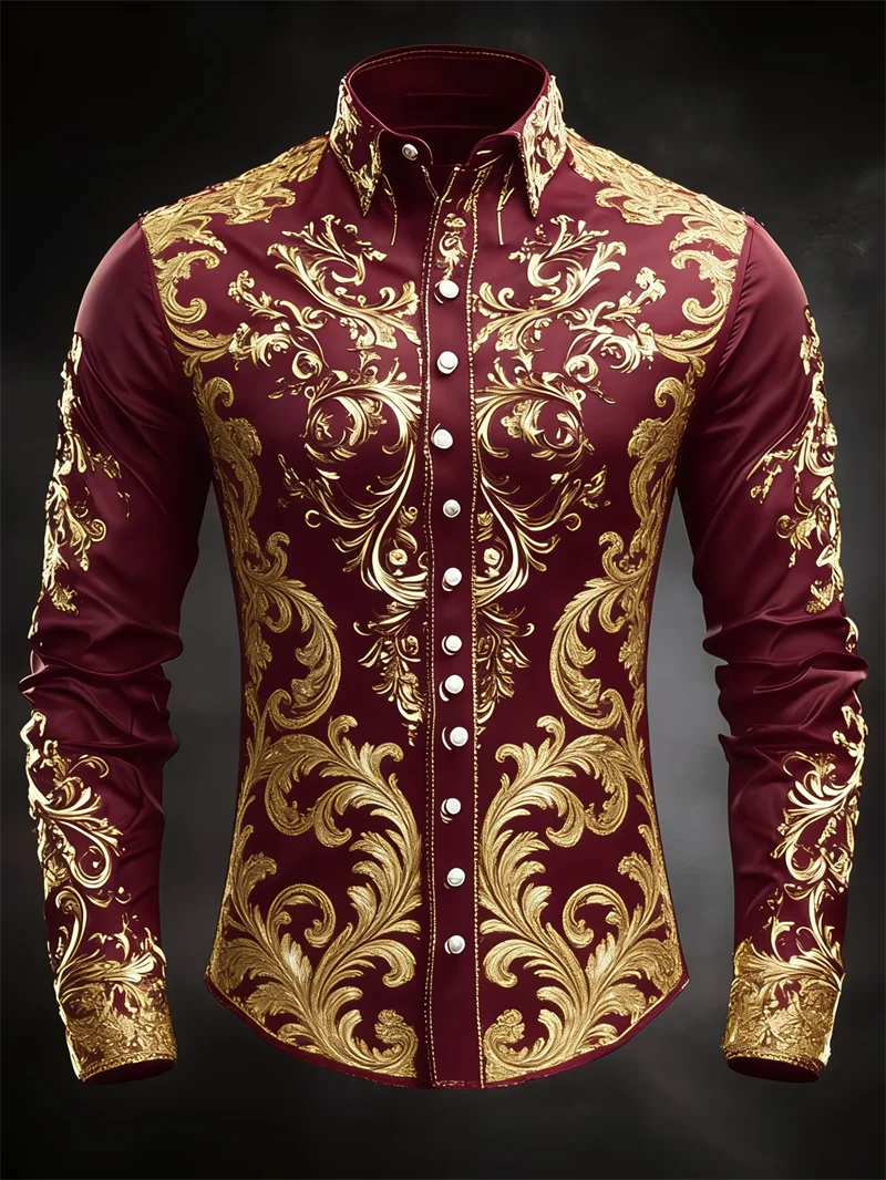 Chemise Homme Imprimé Branche 3D – CLEVI Paris