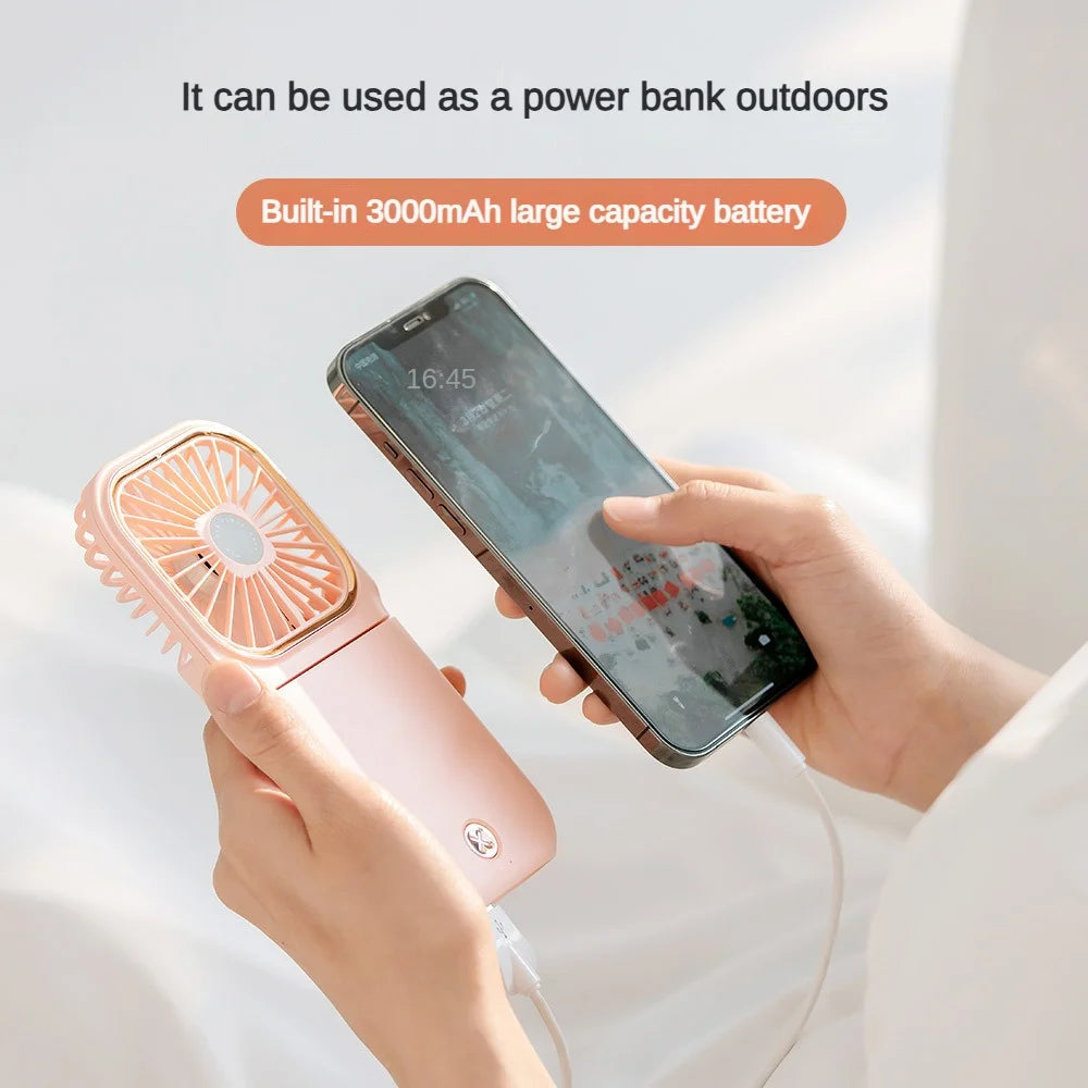 Ventilateur de cou portable rechargeable 3000 mAh – CLEVI Paris