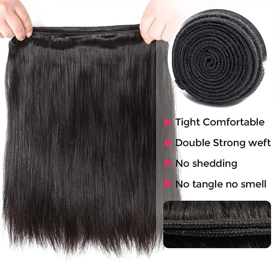 Extensions Cheveux Humains Brésiliens Lisses Bone Straight 12A Remy Hair – CLEVI Paris
