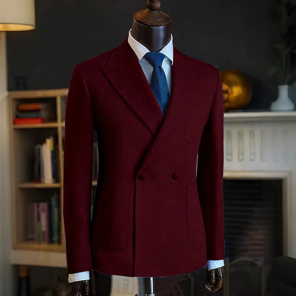 Blazer homme croisé à chevrons – CLEVI Paris