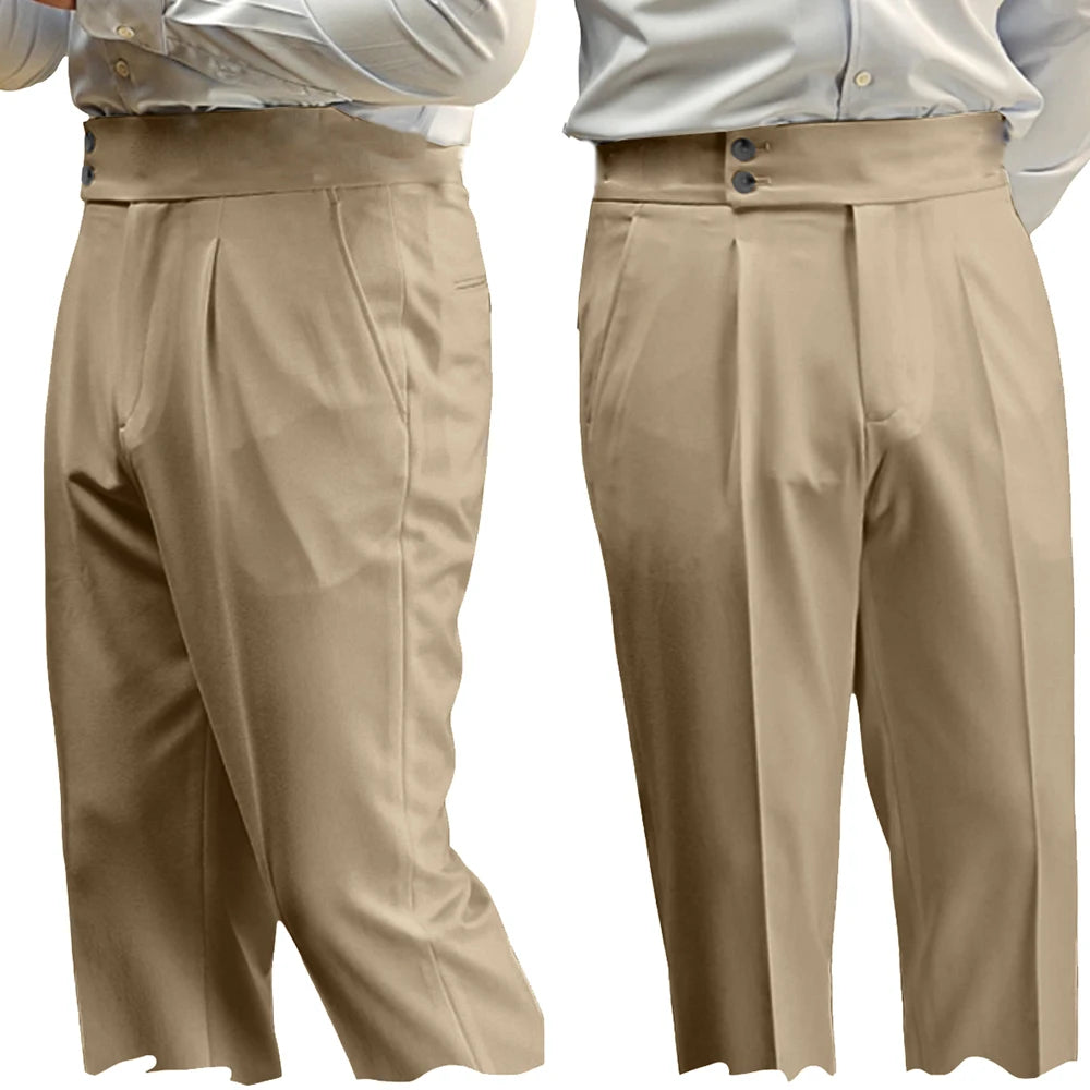 Pantalon Costume Homme Taille Haute – CLEVI Paris