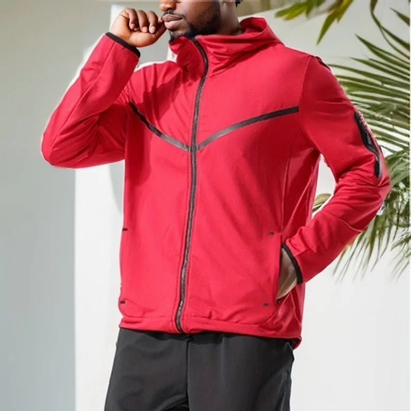Veste de Sport Homme à Capuche Zippée – Coupe Régulière Casual – 4 Coloris, S à 2XL – CLEVI Paris