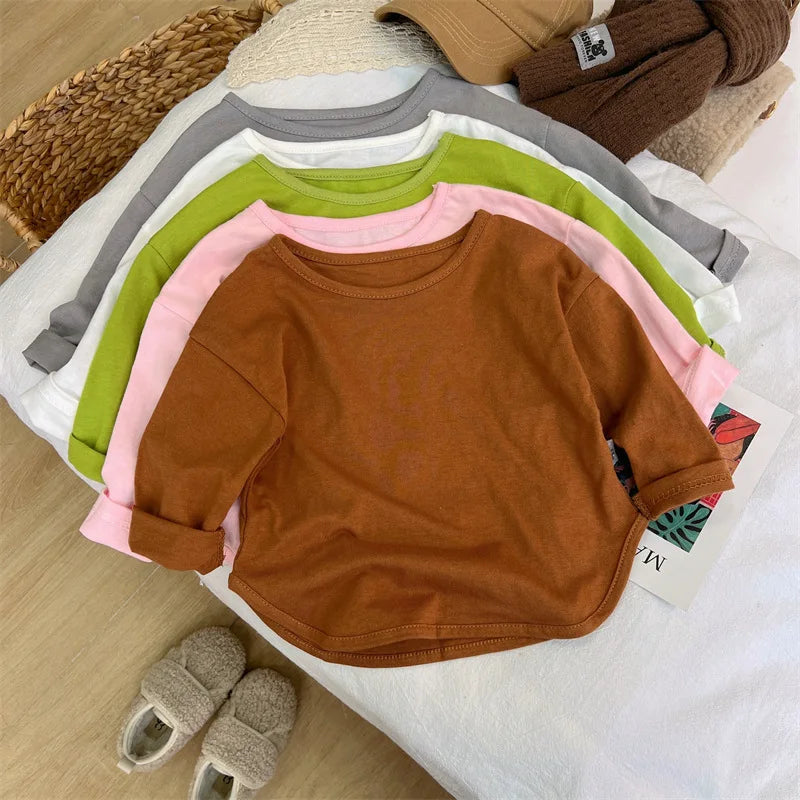 T-shirt enfant coton à manches longues – CLEVI Paris