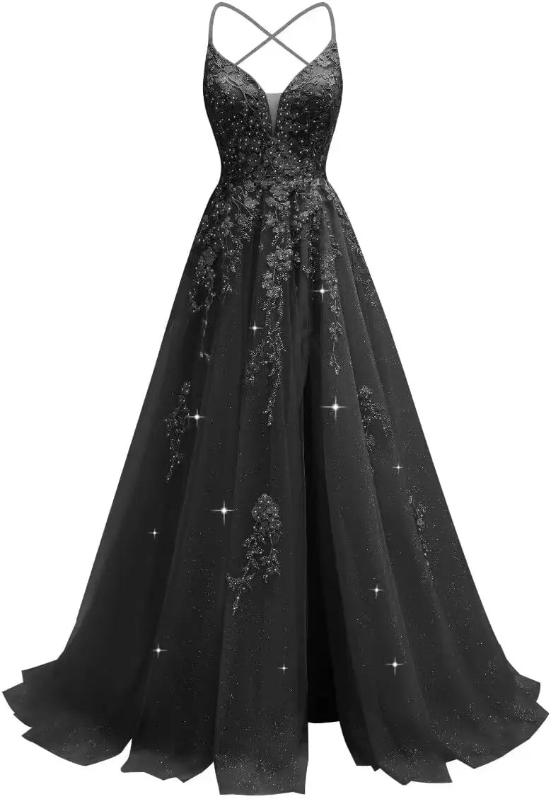 Robe de mariée en tulle ligne A col V – CLEVI Paris
