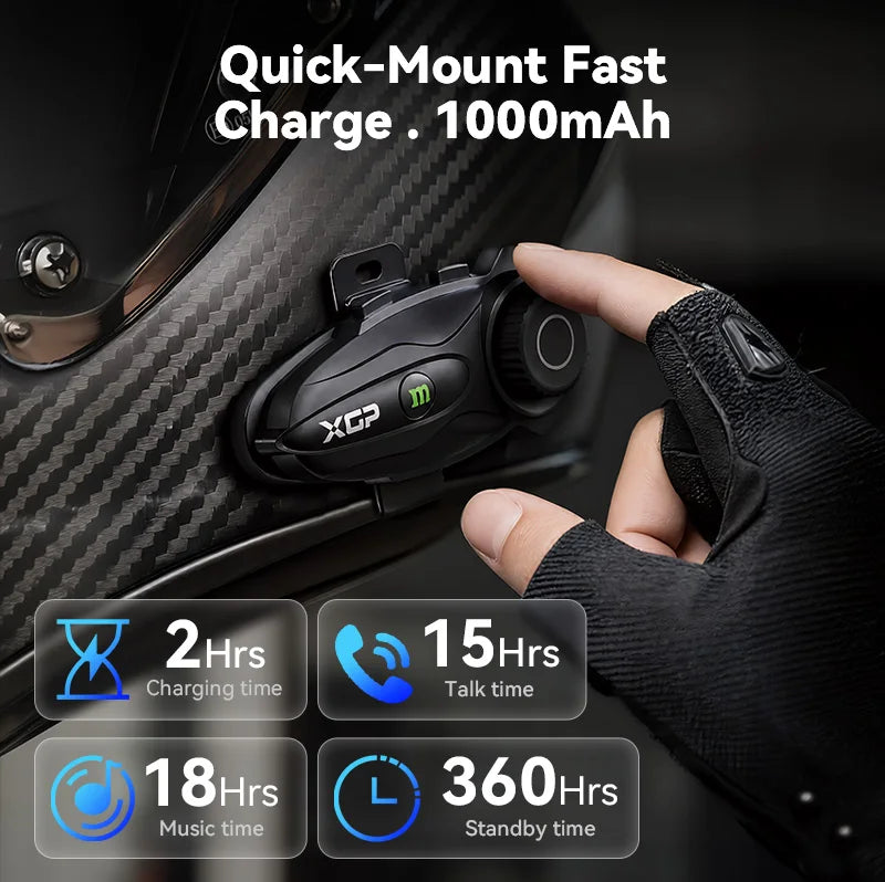 Intercom Moto XGP X10 Bluetooth 5.3 IP67 10 Riders – CLEVI Paris