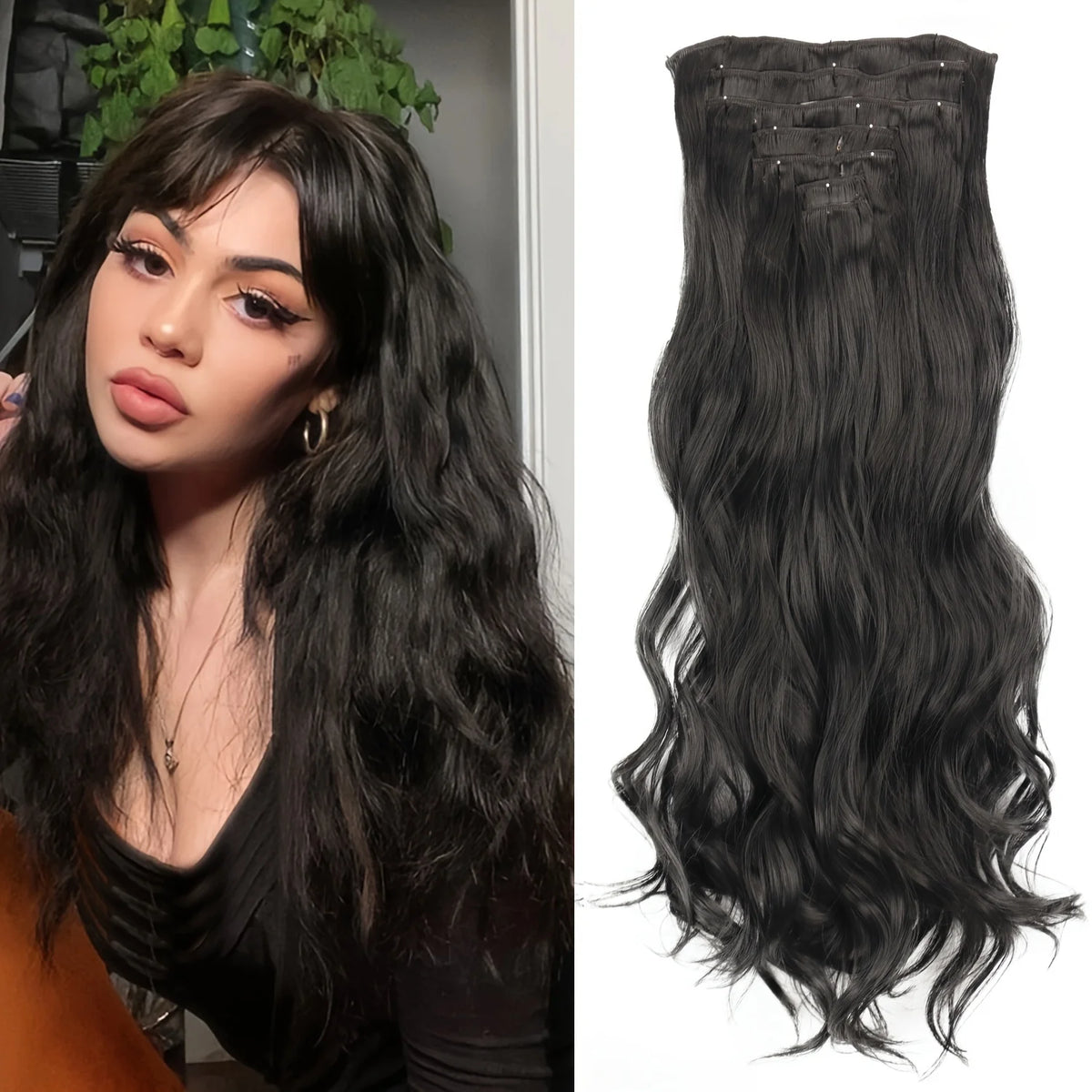 Extensions Cheveux Clips 7 Pcs Synthétique 50 Couleurs – CLEVI Paris