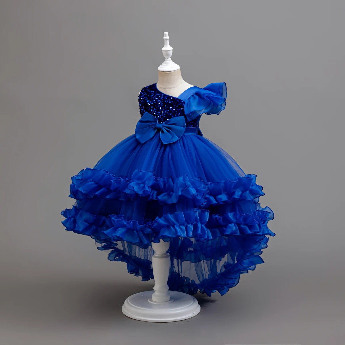 Robe cérémonie fille fleurie à nœud – CLEVI Paris