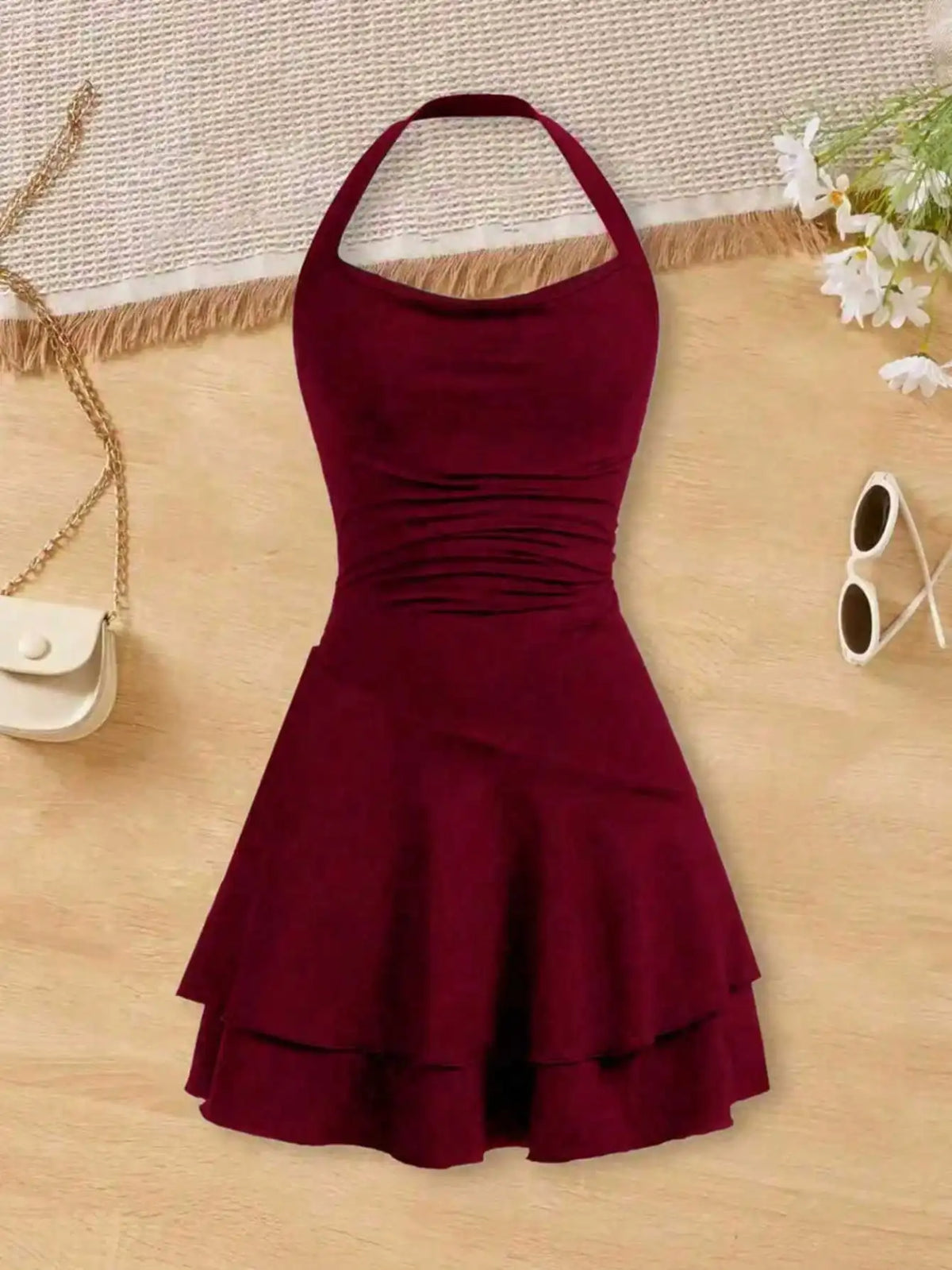 Robe fille sans manches à col rond – CLEVI Paris