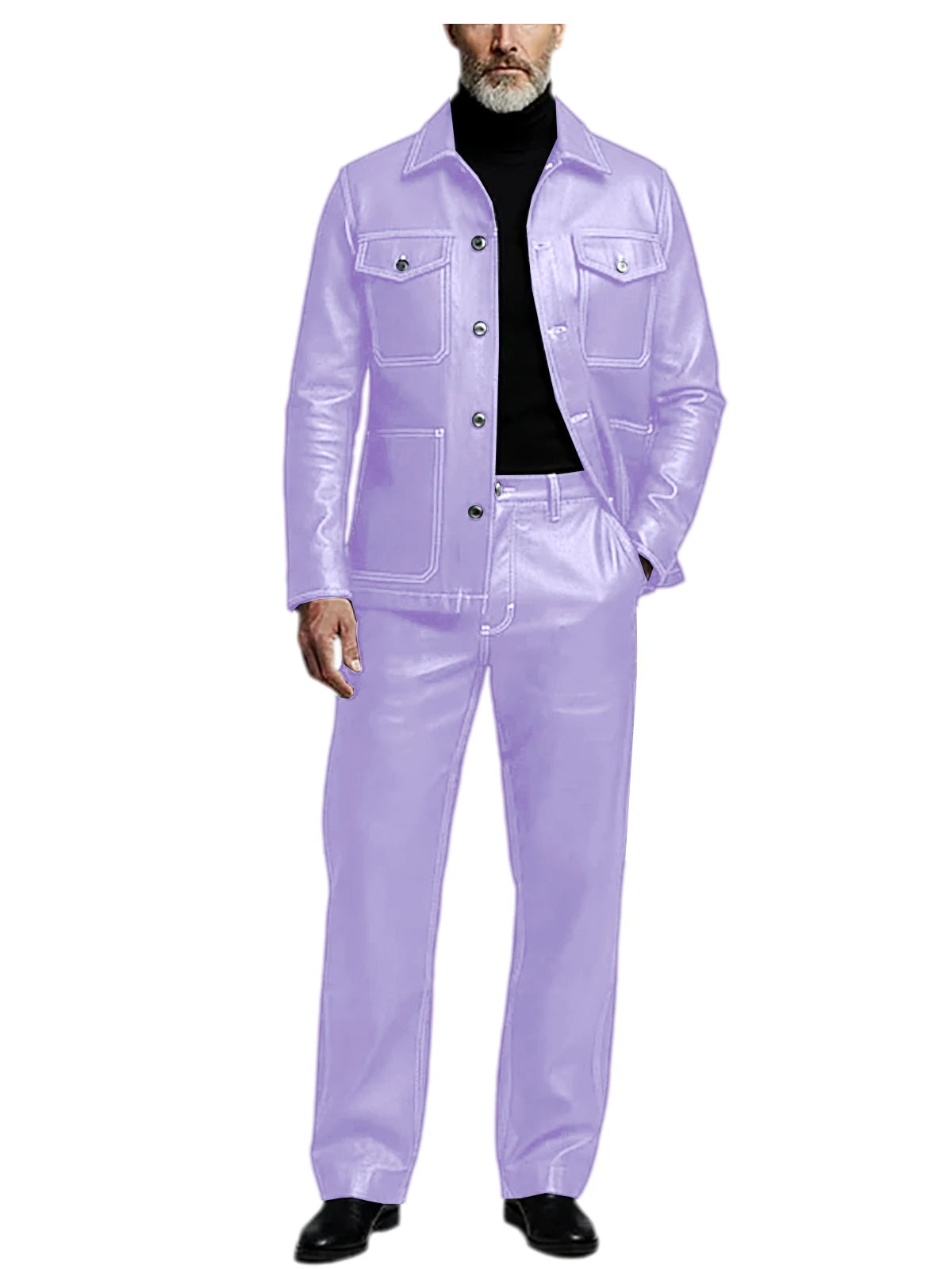 Ensemble Cuir PU Homme 2 Pièces – CLEVI Paris