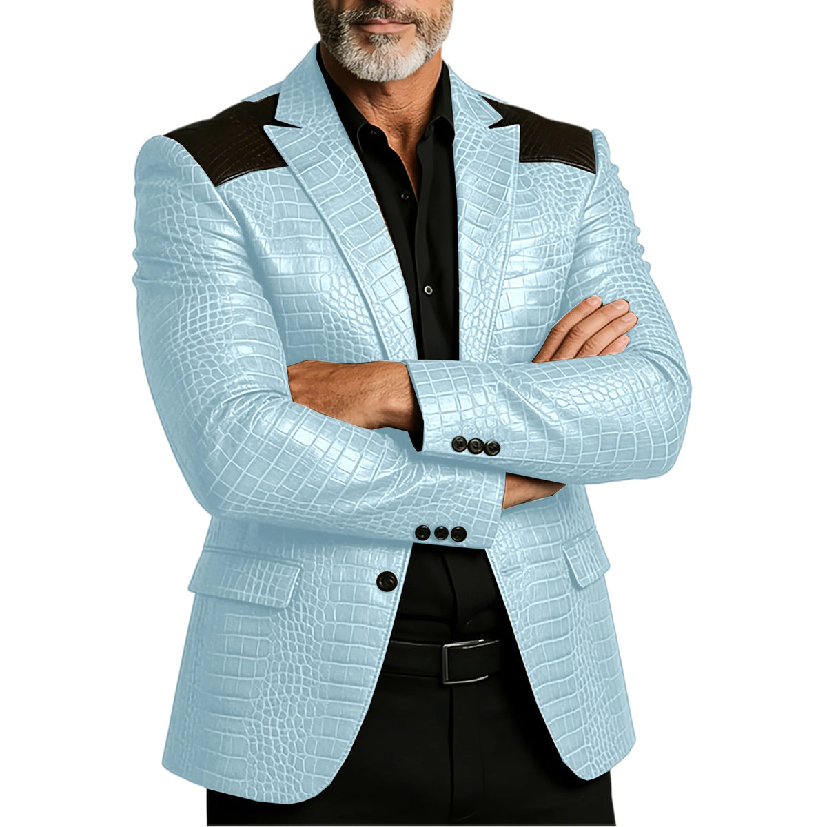 Blazer effet crocodile homme – CLEVI Paris