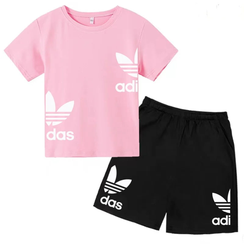 Ensemble enfant T-shirt à lettres et short – CLEVI Paris