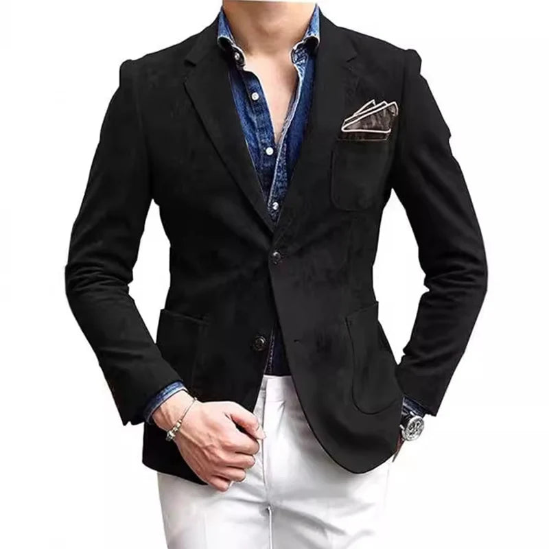 Blazer homme ajusté à deux boutons – CLEVI Paris