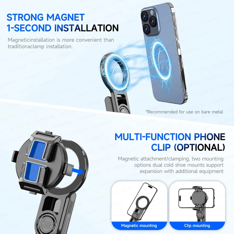 Mini perche selfie magnétique AXNEN F08 – CLEVI Paris