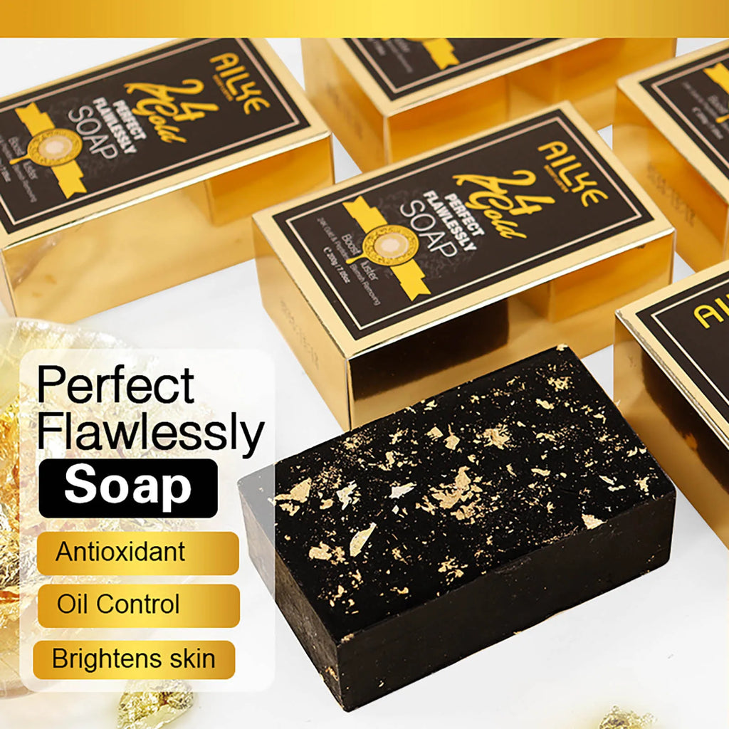 Gamme Soins Peau AILKE 24K Gold – Turmeric, Glutathion & Vitamine C – Éclaircissant & Anti-Taches – CLEVI Paris