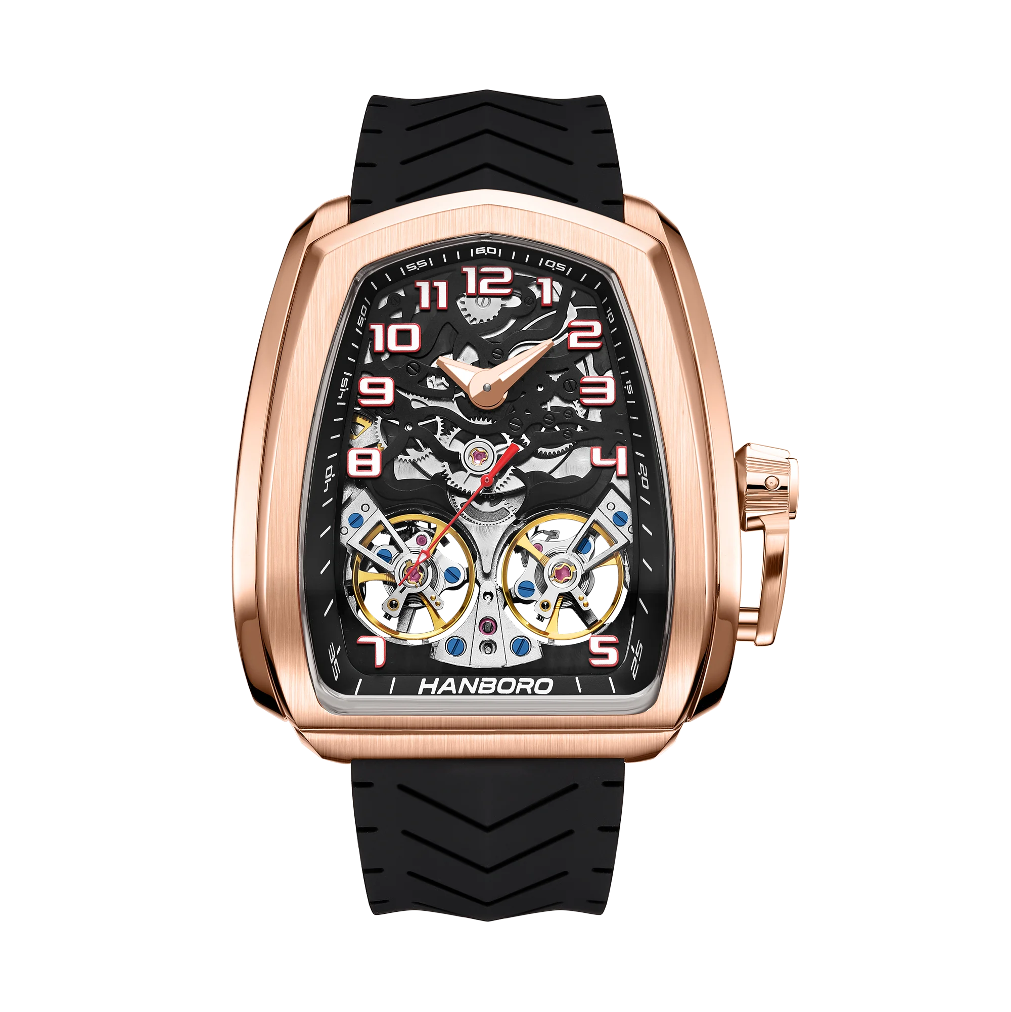 Montre Homme Automatique Double Volant Boîtier Racing Hanboro 985 – CLEVI Paris