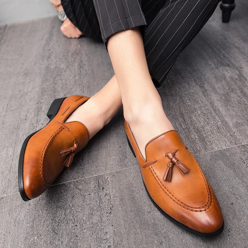 Mocassins homme à glands bruns ou noirs – CLEVI Paris
