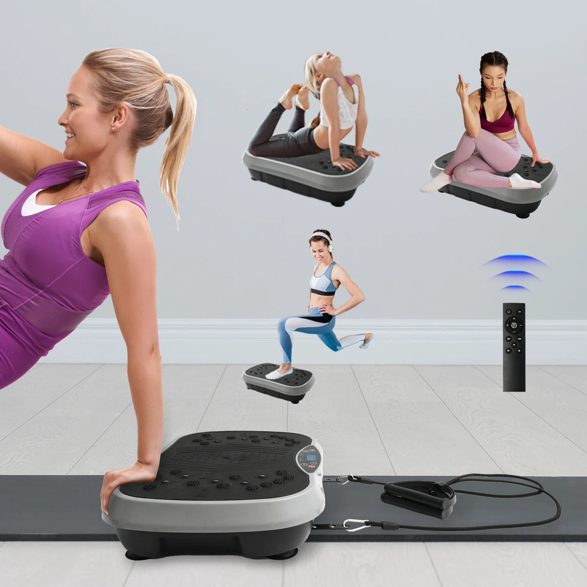 Plateforme vibrante 99 niveaux avec bandes – CLEVI Paris