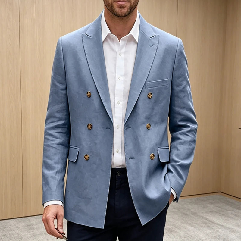 Blazer homme double boutonnage à revers – CLEVI Paris