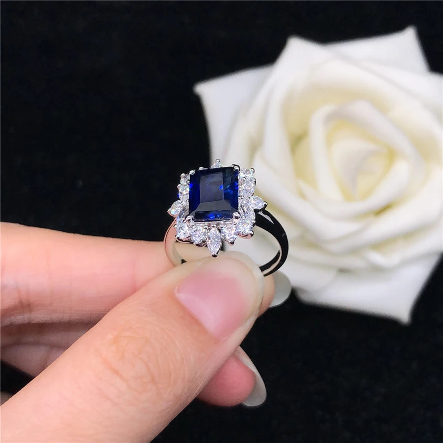 Bague Femme Saphir Or Blanc 14K – CLEVI Paris