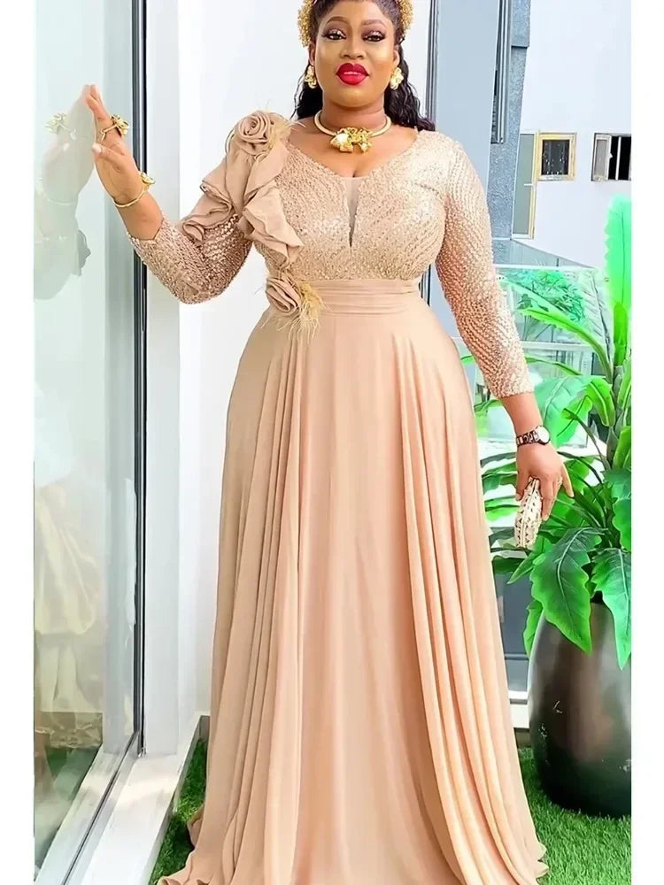 Robe longue africaine élégante femme – CLEVI Paris