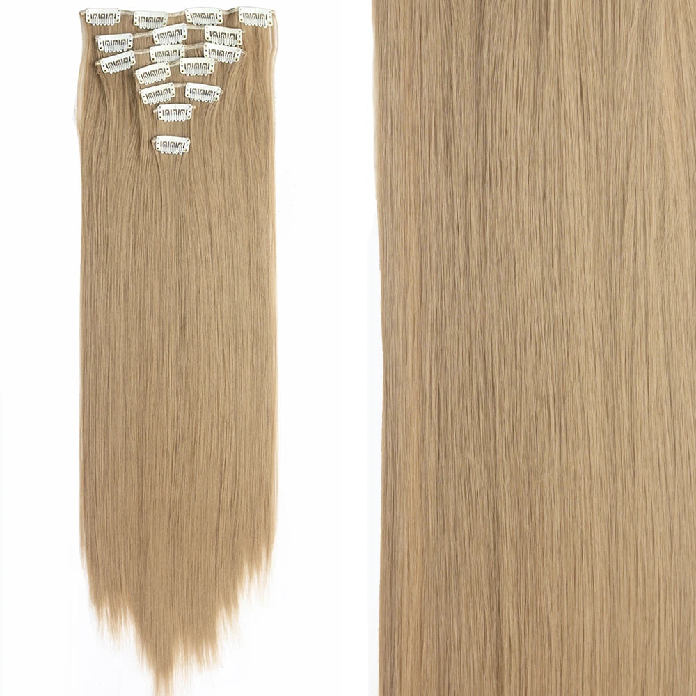 Extensions Cheveux Clips 7 Pcs Synthétique 50 Couleurs – CLEVI Paris