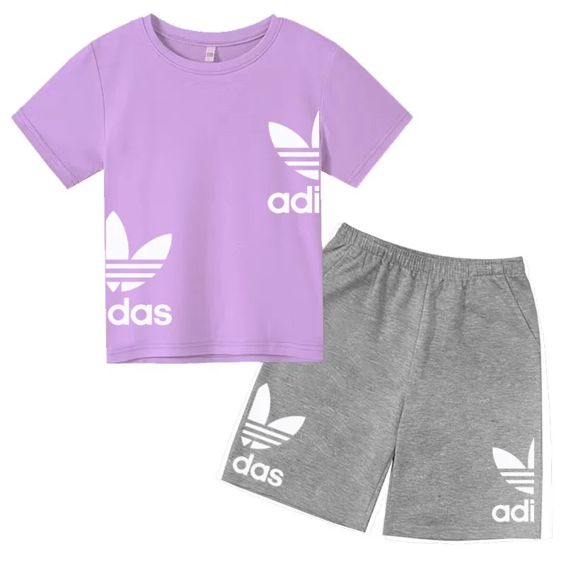 Ensemble enfant T-shirt à lettres et short – CLEVI Paris