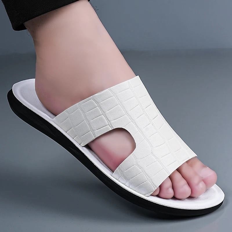 Sandales unisexes à enfiler motif crocodile – CLEVI Paris