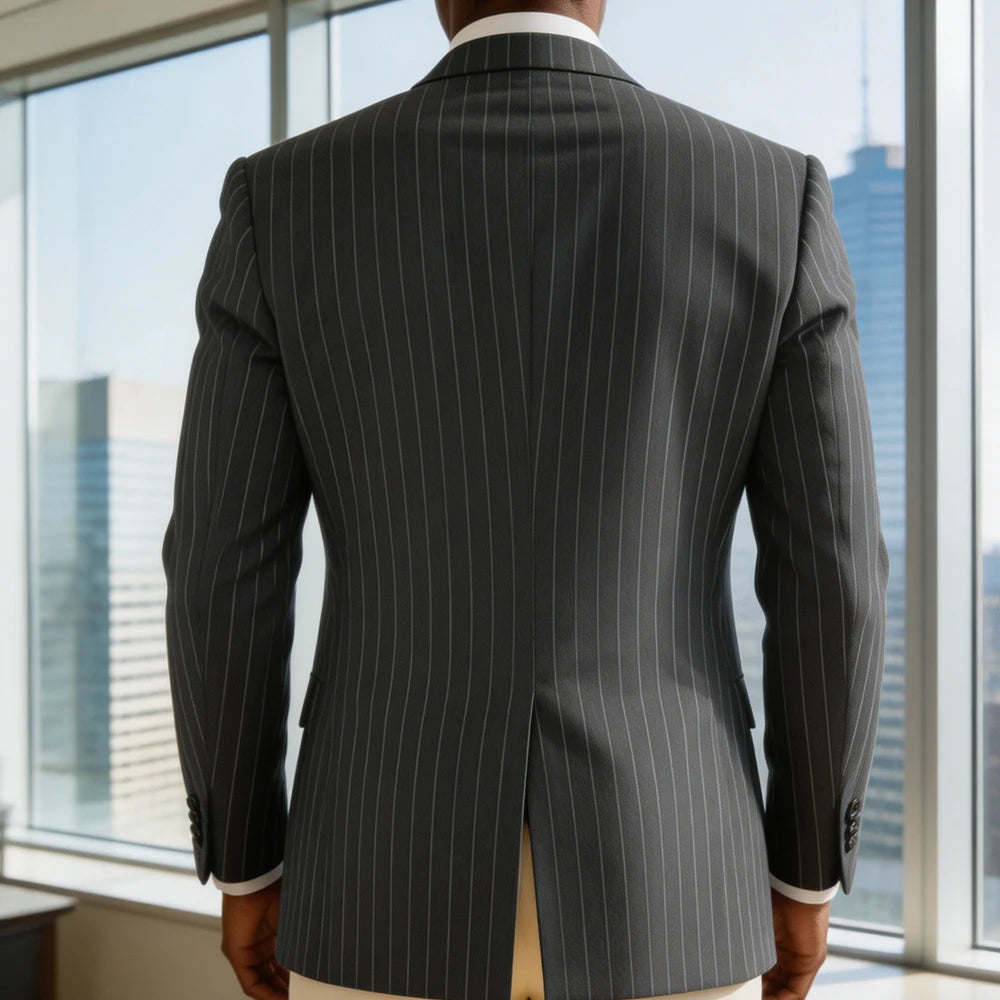 Blazer homme rayé à double boutonnage – CLEVI Paris