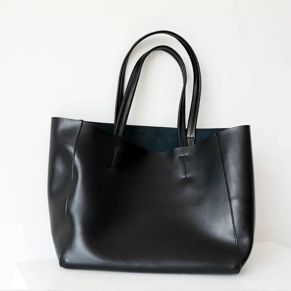 Sac cabas femme en cuir à compartiments – CLEVI Paris