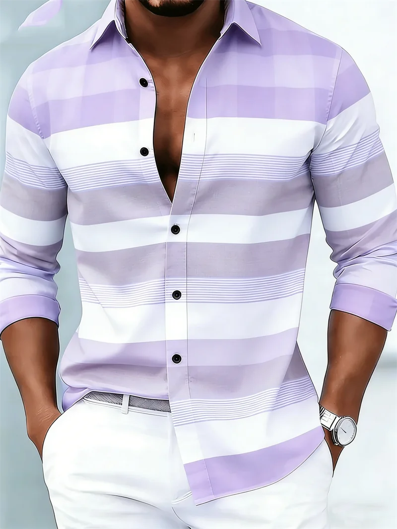 Chemise rayée 3D homme – CLEVI Paris