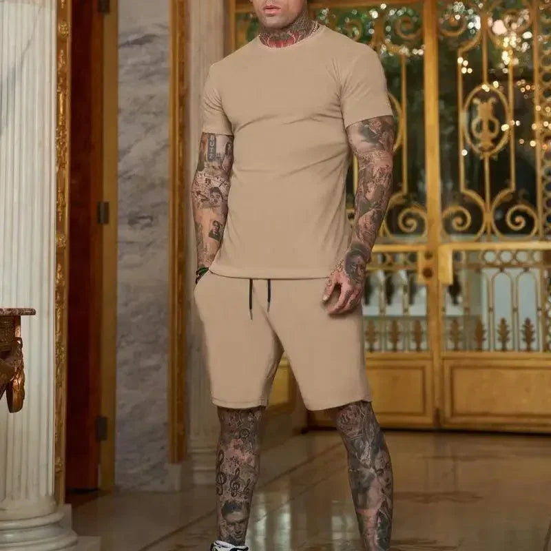Ensemble homme t-shirt et short en polyester – CLEVI Paris