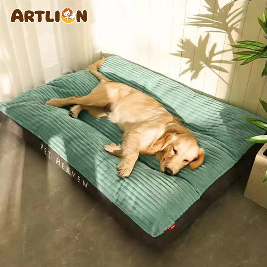 Coussin pour chien en velours côtelé lavable – CLEVI Paris