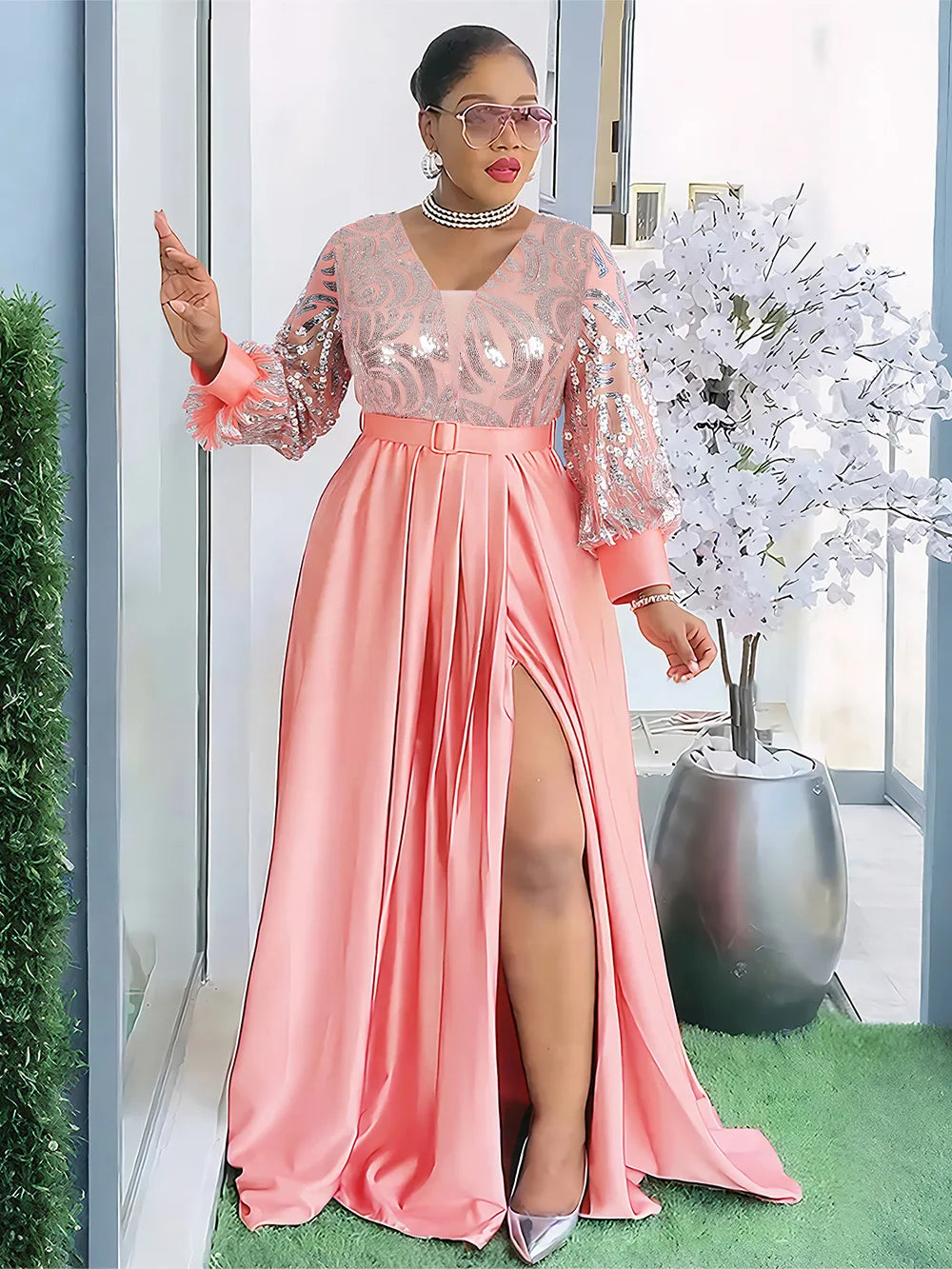 Robe maxi africaine de mariage – CLEVI Paris