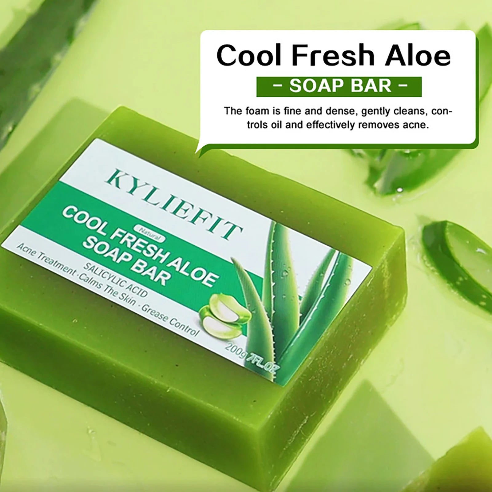 Savon Aloé Vera Éclaircissant Anti-Acné AILKE – Contrôle Sébum & Teint Uniforme – CLEVI Paris
