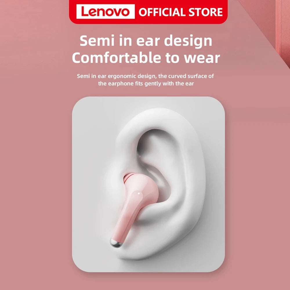 Écouteurs Lenovo LP40 Pro Bluetooth 5.1 13mm ENC IPX5 25H – CLEVI Paris
