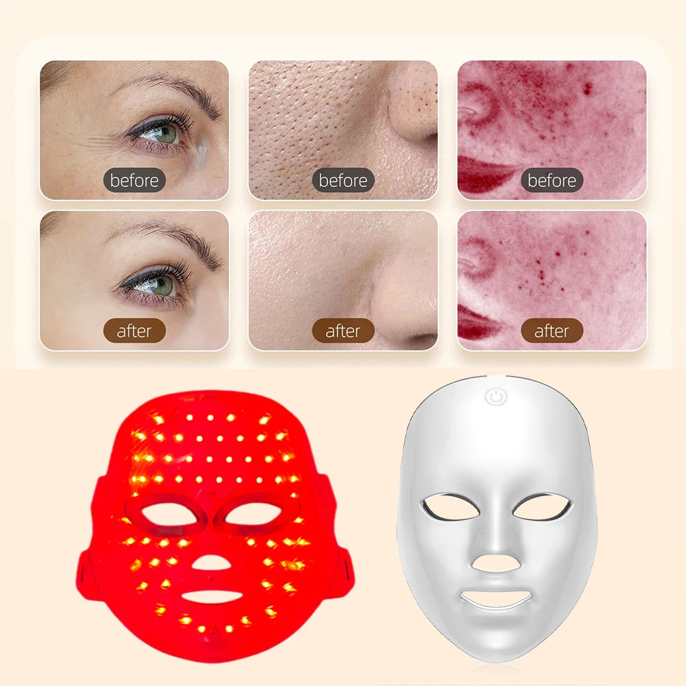 Masque facial LED 7 couleurs USB-C – CLEVI Paris