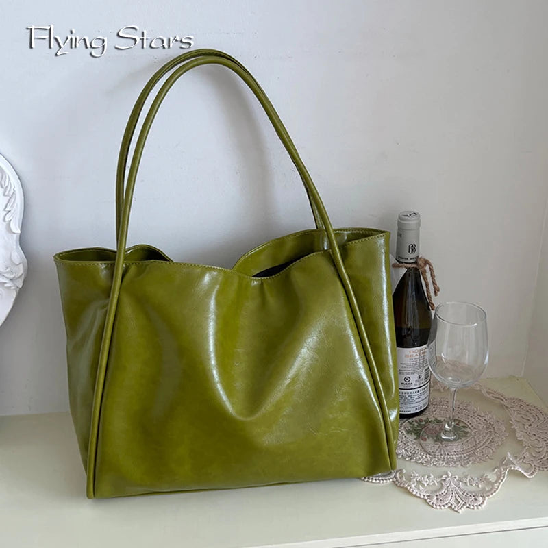 Grand Sac À Main PU Souple Femme Voyage 37x30cm Fermoir Hasp 3 Coloris – CLEVI Paris