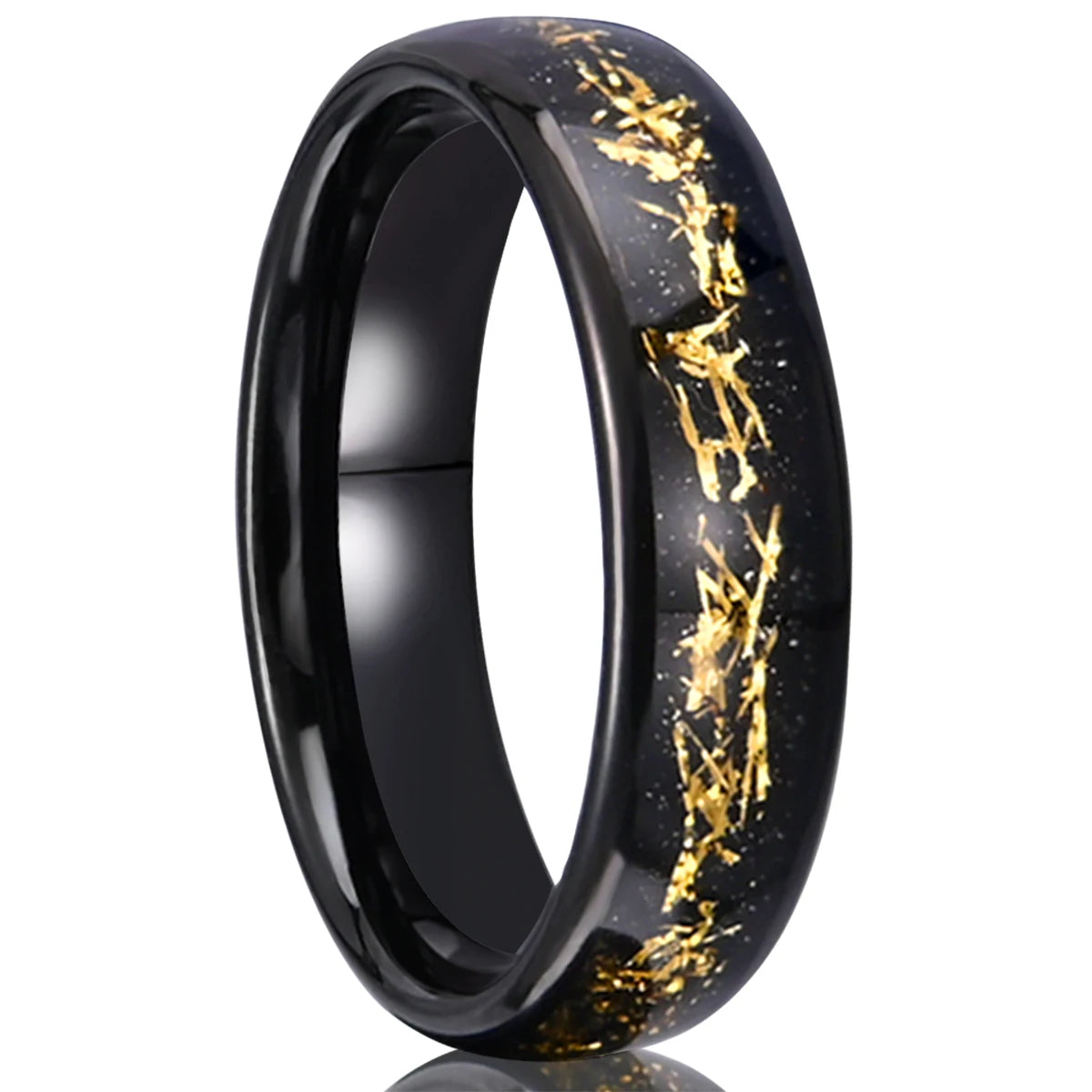 Bague Couple en Tungstène 6 mm, Noire ou Dorée – CLEVI Paris