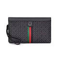 Pochette homme noire en croûte de cuir – CLEVI Paris