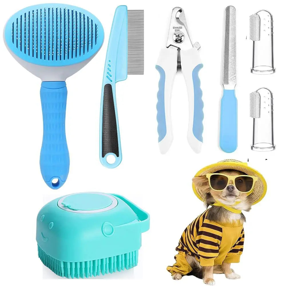 Kit de toilettage pour chat avec brosses – CLEVI Paris