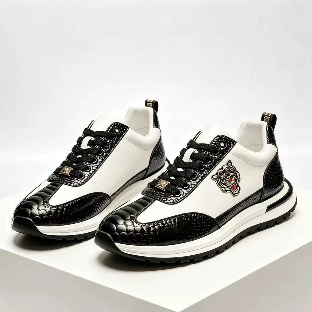 Sneakers en cuir à lacets pour homme – CLEVI Paris