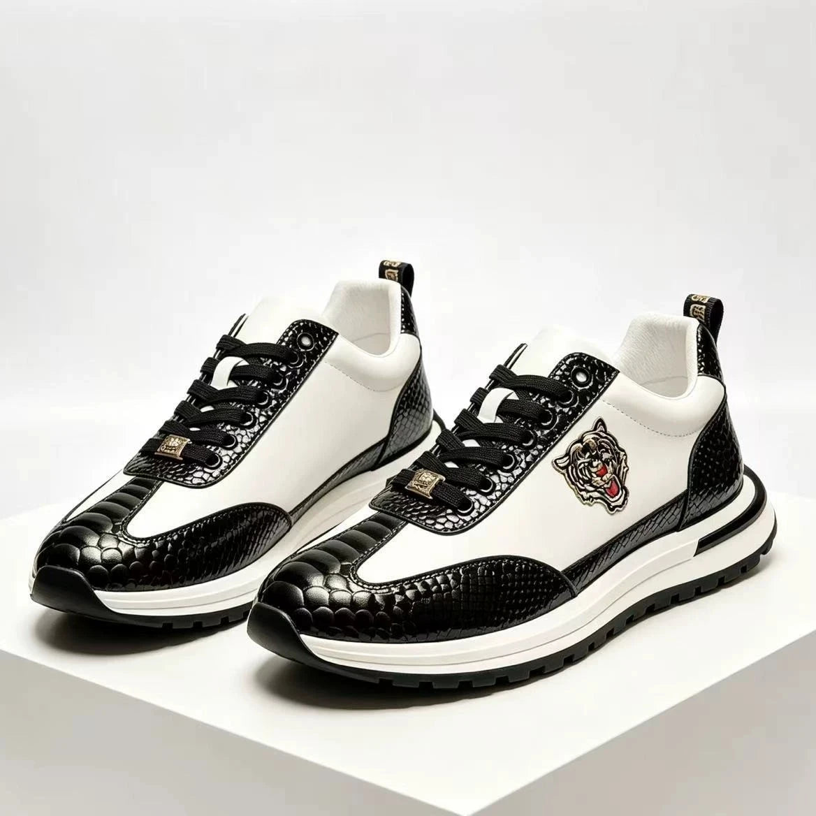 Sneakers en cuir à lacets pour homme – CLEVI Paris