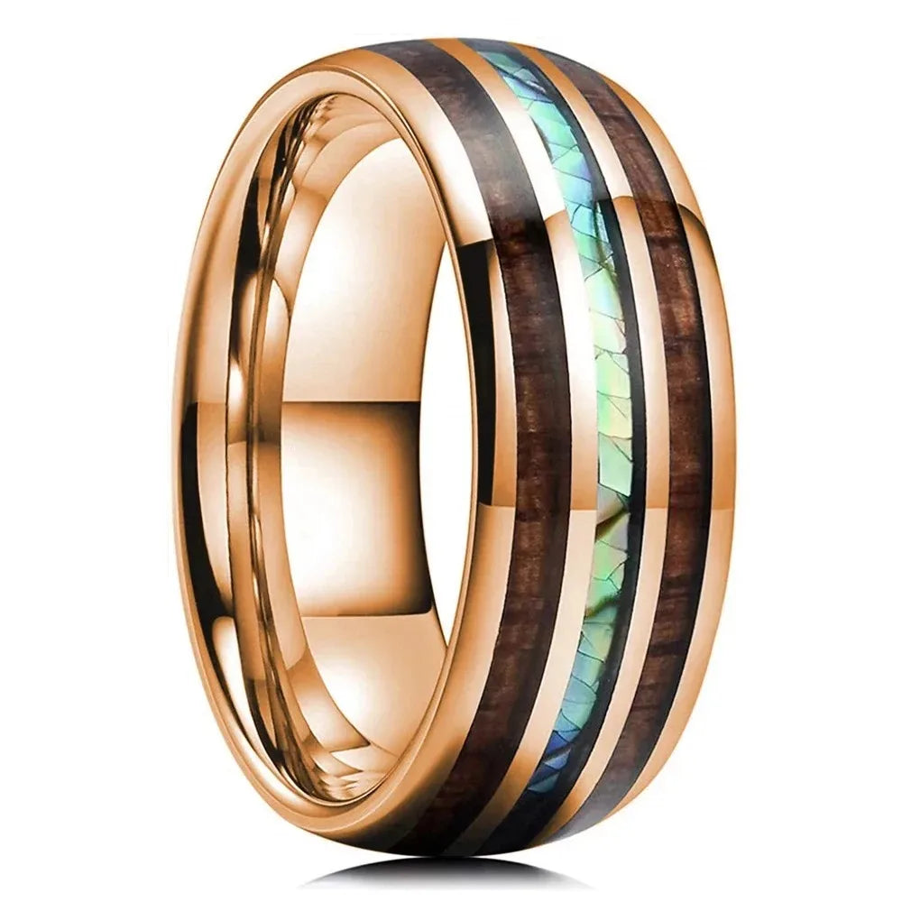 Bague Unisexe Opale Rouge et Météorite – CLEVI Paris