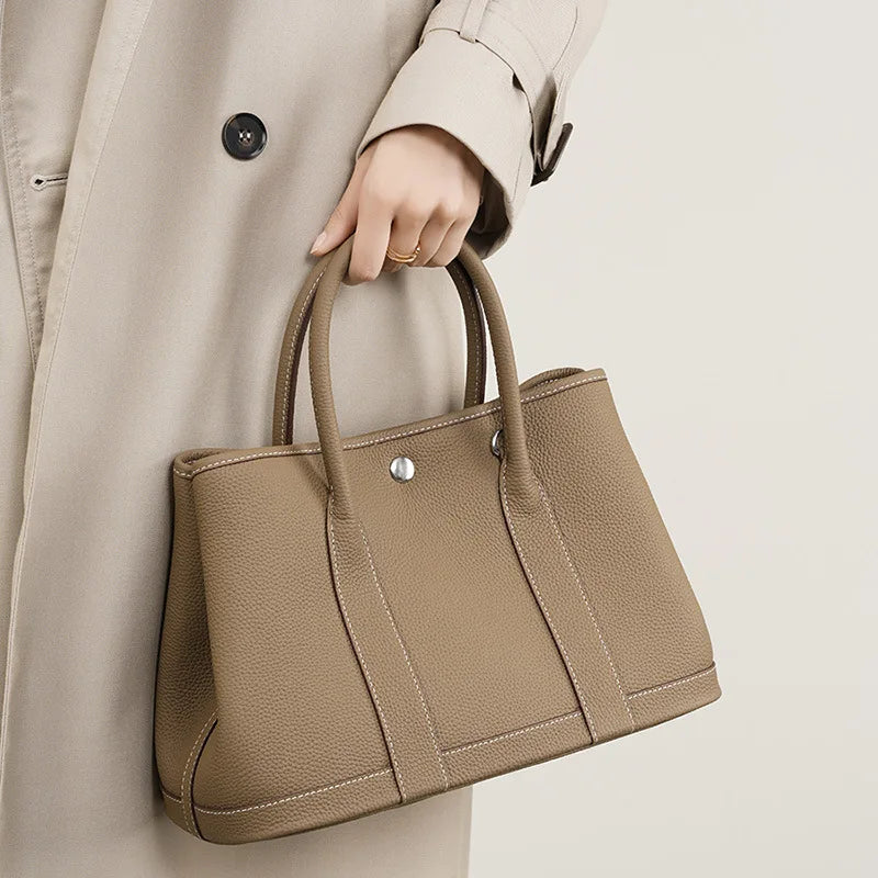 Sac Cabas Cuir Véritable Multi-Poches Femme – CLEVI Paris